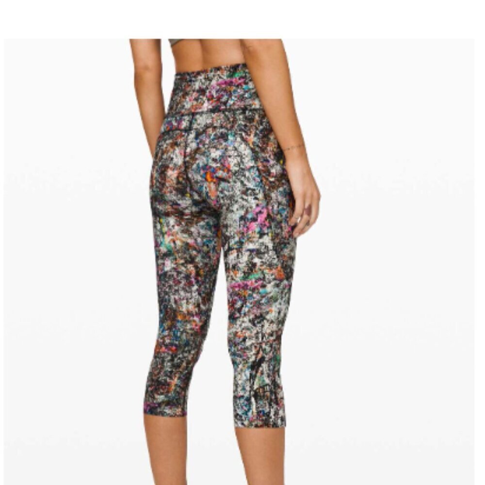 EC Lululemon Fast and Free Crop II 19" *Nulux - Vitalize Multi - Size 6